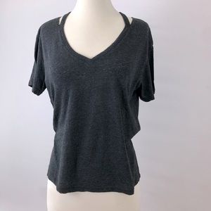 Monroe T-shirt Gray cotton made in USA XS NWOT